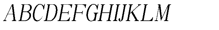 Soffline Extra Condensed Light Italic Font UPPERCASE