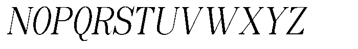 Soffline Extra Condensed Light Italic Font UPPERCASE