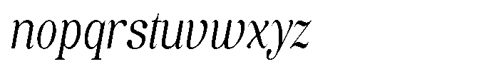 Soffline Extra Condensed Light Italic Font LOWERCASE