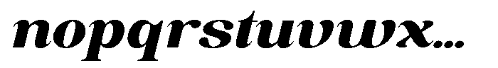 Soffline Extra Expanded Black Italic Font LOWERCASE