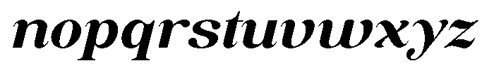 Soffline Extra Expanded Bold Italic Font LOWERCASE