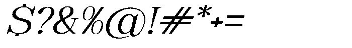 Soffline Extra Expanded Light Italic Font OTHER CHARS