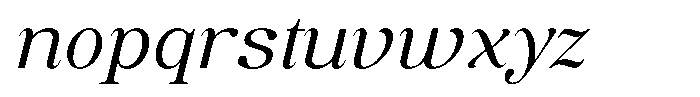 Soffline Extra Expanded Light Italic Font LOWERCASE
