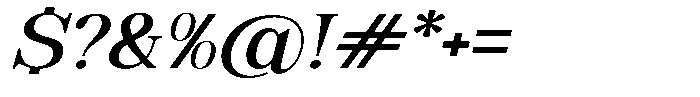 Soffline Extra Expanded Medium Italic Font OTHER CHARS