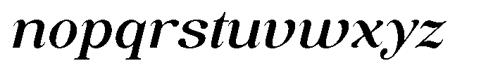 Soffline Extra Expanded Medium Italic Font LOWERCASE