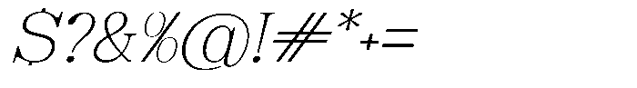 Soffline Extra Expanded Thin Italic Font OTHER CHARS