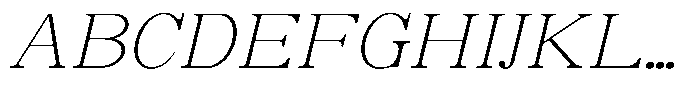 Soffline Extra Expanded Thin Italic Font UPPERCASE