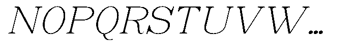Soffline Extra Expanded Thin Italic Font UPPERCASE