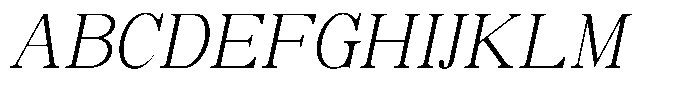 Soffline Extra Light Italic Font UPPERCASE