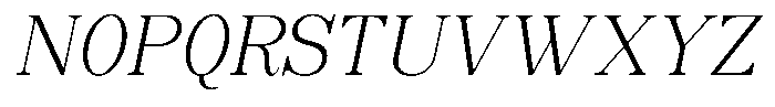 Soffline Extra Light Italic Font UPPERCASE