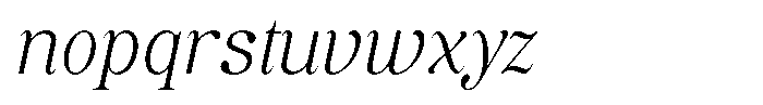 Soffline Extra Light Italic Font LOWERCASE