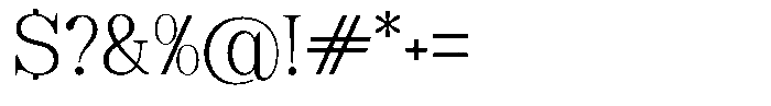 Soffline Extra Light Semi Expanded Font OTHER CHARS
