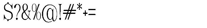 Soffline Extra Light Ultra Condensed Font OTHER CHARS