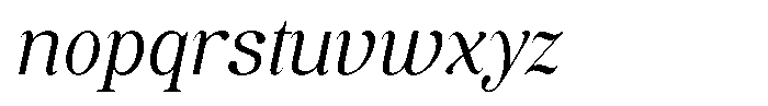 Soffline Light Italic Font LOWERCASE