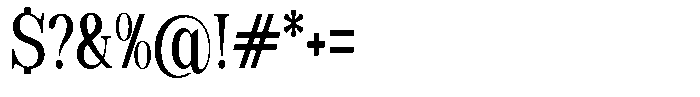 Soffline Medium Ultra Condensed Font OTHER CHARS