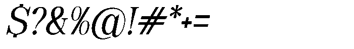 Soffline Semi Condensed Italic Font OTHER CHARS