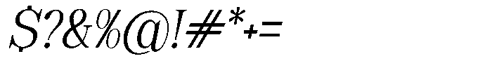 Soffline Semi Condensed Light Italic Font OTHER CHARS