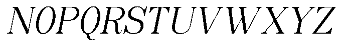 Soffline Semi Condensed Light Italic Font UPPERCASE