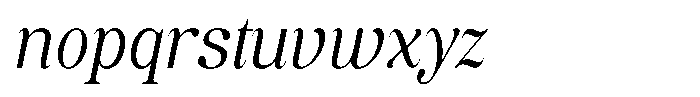 Soffline Semi Condensed Light Italic Font LOWERCASE