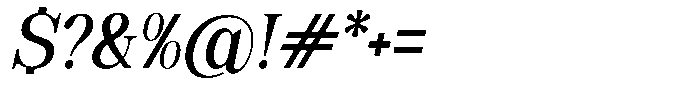 Soffline Semi Condensed Medium Italic Font OTHER CHARS