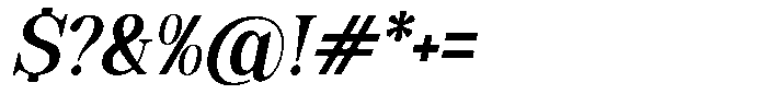 Soffline Semi Condensed Semi Bold Italic Font OTHER CHARS