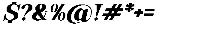 Soffline Semi Expanded Black Italic Font OTHER CHARS