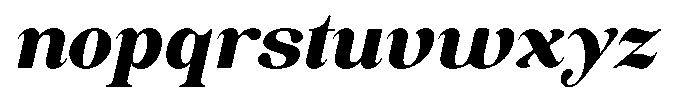 Soffline Semi Expanded Black Italic Font LOWERCASE