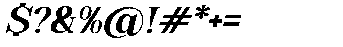 Soffline Semi Expanded Bold Italic Font OTHER CHARS