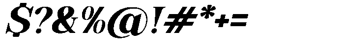 Soffline Semi Expanded Extra Bold Italic Font OTHER CHARS