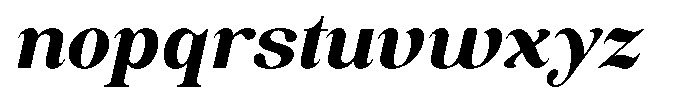 Soffline Semi Expanded Extra Bold Italic Font LOWERCASE