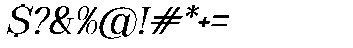 Soffline Semi Expanded Italic Font OTHER CHARS