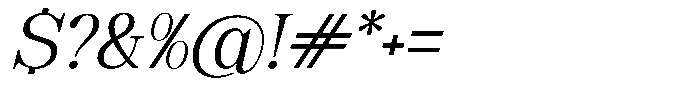Soffline Semi Expanded Light Italic Font OTHER CHARS