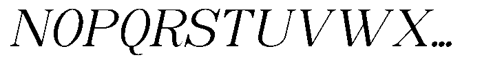 Soffline Semi Expanded Light Italic Font UPPERCASE