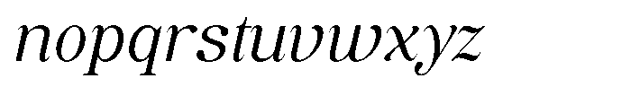 Soffline Semi Expanded Light Italic Font LOWERCASE