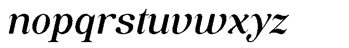 Soffline Semi Expanded Medium Italic Font LOWERCASE
