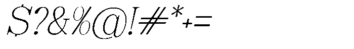 Soffline Semi Expanded Thin Italic Font OTHER CHARS