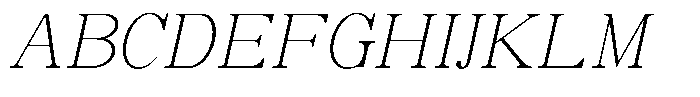 Soffline Semi Expanded Thin Italic Font UPPERCASE