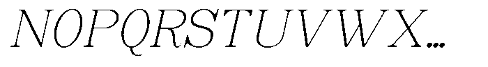 Soffline Semi Expanded Thin Italic Font UPPERCASE