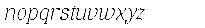 Soffline Semi Expanded Thin Italic Font LOWERCASE