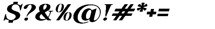 Soffline Soffline-Ext Exp Extra Bold Italic Font OTHER CHARS
