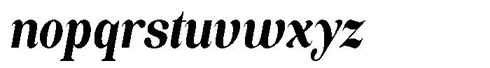 Soffline Soffline-Extra Condensed Extra Bold Italic Font LOWERCASE