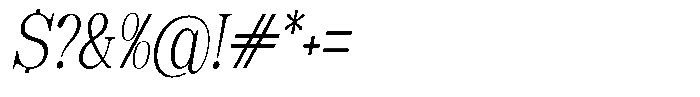 Soffline Soffline-Extra Condensed Extra Light Italic Font OTHER CHARS