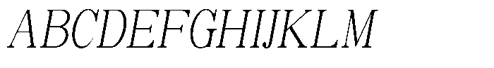 Soffline Soffline-Extra Condensed Extra Light Italic Font UPPERCASE