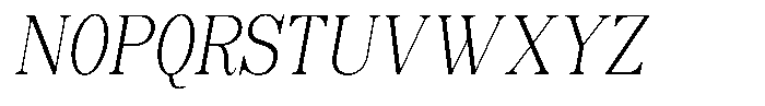 Soffline Soffline-Extra Condensed Extra Light Italic Font UPPERCASE