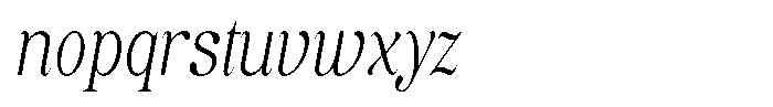 Soffline Soffline-Extra Condensed Extra Light Italic Font LOWERCASE