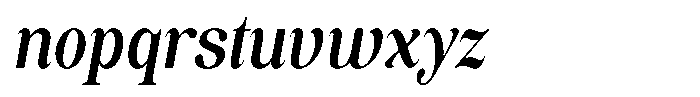 Soffline Soffline-Extra Condensed Sem Bold Italic Font LOWERCASE