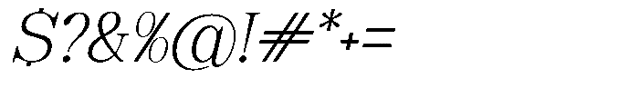 Soffline Soffline-Sem Exp Extra Light Italic Font OTHER CHARS