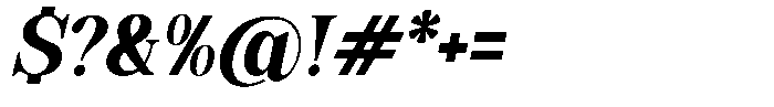 Soffline Soffline-Semi Condensed Extra Bold Italic Font OTHER CHARS