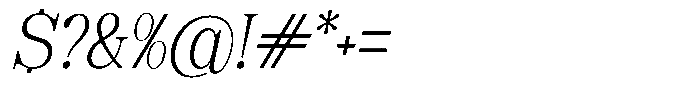 Soffline Soffline-Semi Condensed Extra Light Italic Font OTHER CHARS