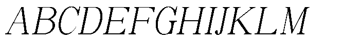 Soffline Soffline-Semi Condensed Extra Light Italic Font UPPERCASE